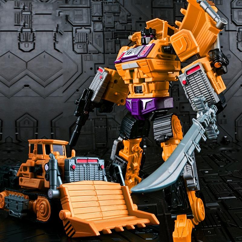 Jinjiang Transformation Toys Devastator Combination Sets Excavator Scraper Hook Action Figure Robot Car Model Kids GT 6 in 1 Poseable Articulated