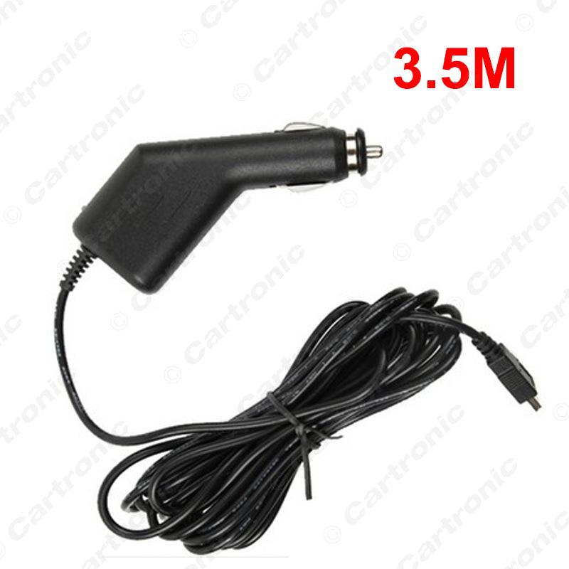 3.5m Car Charger Cable with MINI USB for 12V-24V GPS Navigator