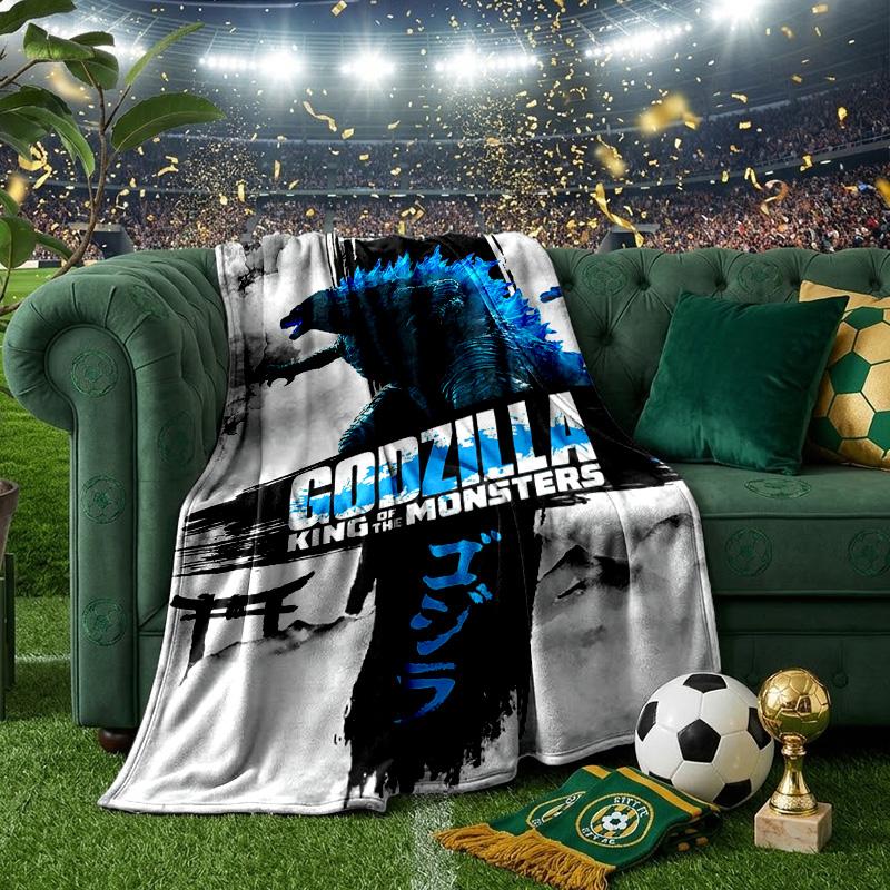 Godzi-lla Destruction Throws Blanket Flannel Blankets Plush for Couch Bed Gifts for Men Women Travel picnic blanket Christmas fan gifts