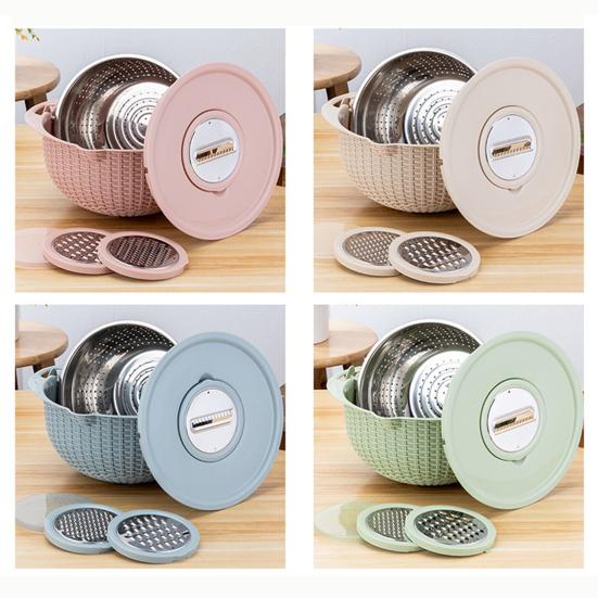 Panier De Vidange Rotatif Double Couche 2 En 1 Passoire Combinée