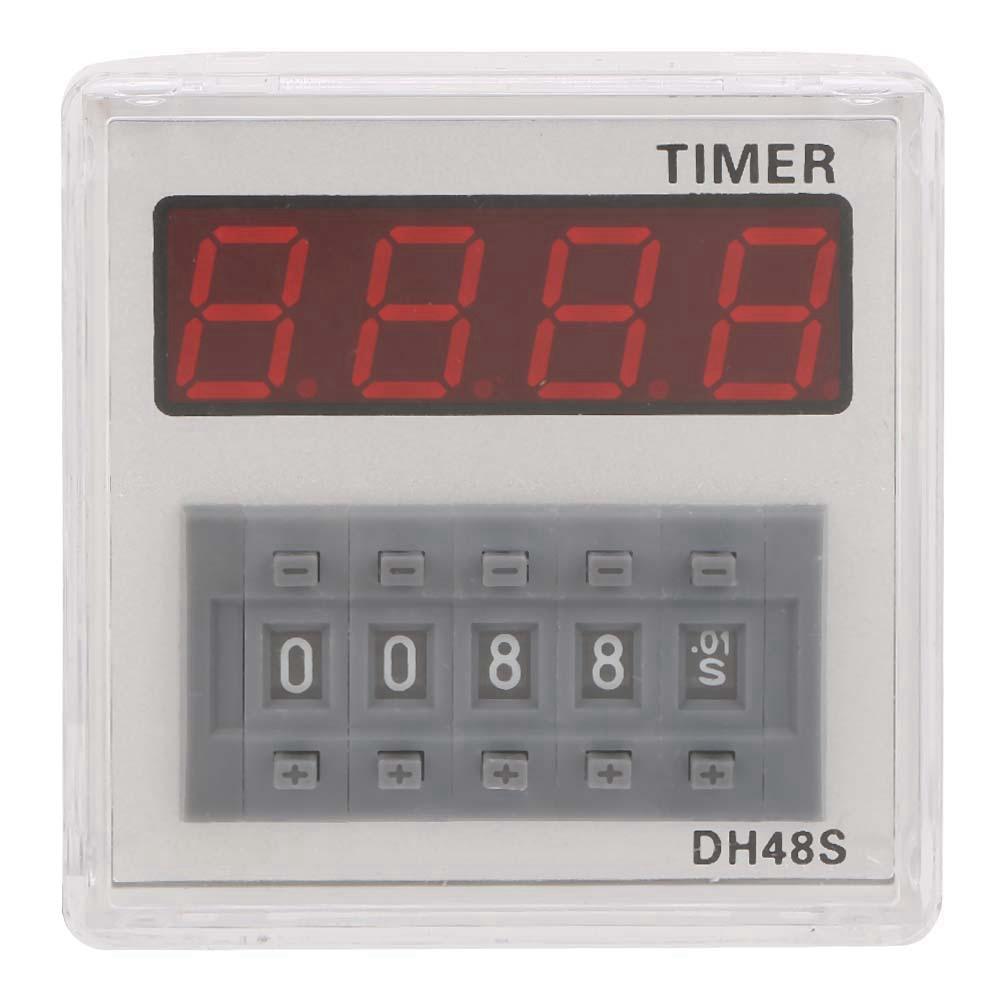 DH48S 2Z LCD Display Time Timer Delay Relay 220VAC 0.01 Seconds 9999 Hours
