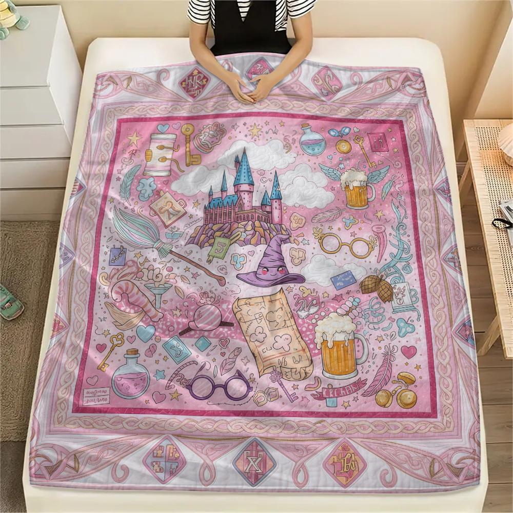 1 Stück Flanelldecke mit Cartoon-Druck, Hohe Qualität, Bequem für alle Jahreszeiten, Heimdekoration, Wärme und Komfort, Perfekt als Weihnachts- oder Geburtstagsgeschenk