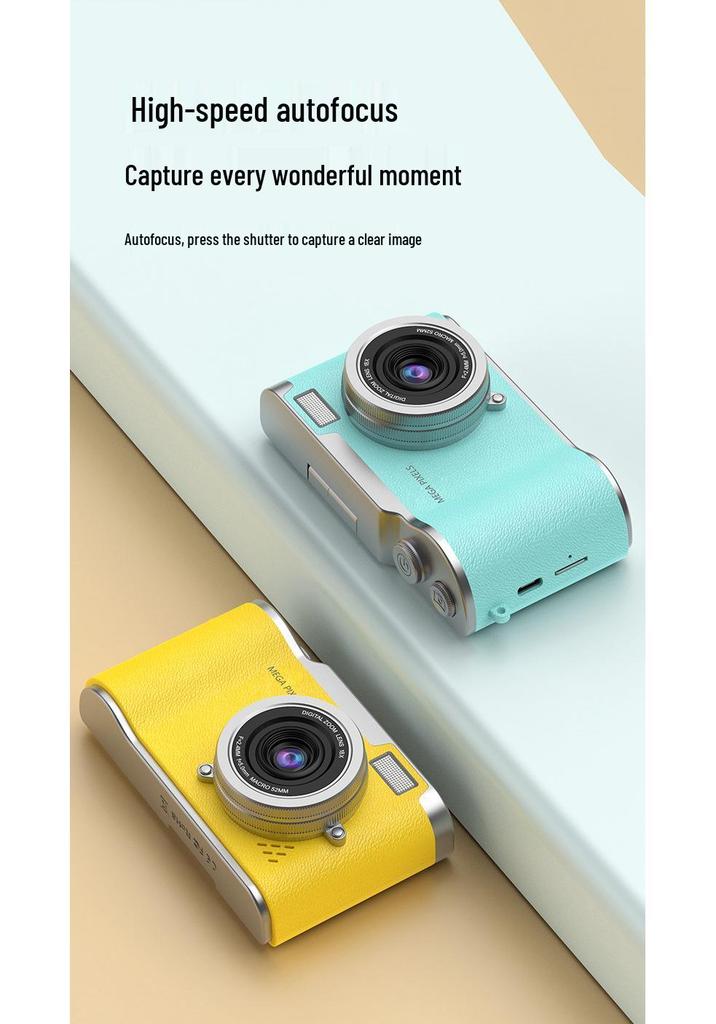 1K High Pixel Retro Digital Camera - Portable HD Entry-Level for Students & Travel Vlogs