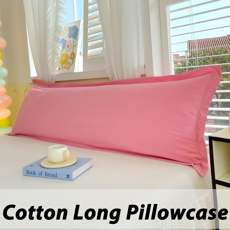 Solid Color Double Couple Body Pillowcase Long Pillow Case Sleeping Cotton Cover for Dakimakura Bed Sofa 48x150/48x180CM