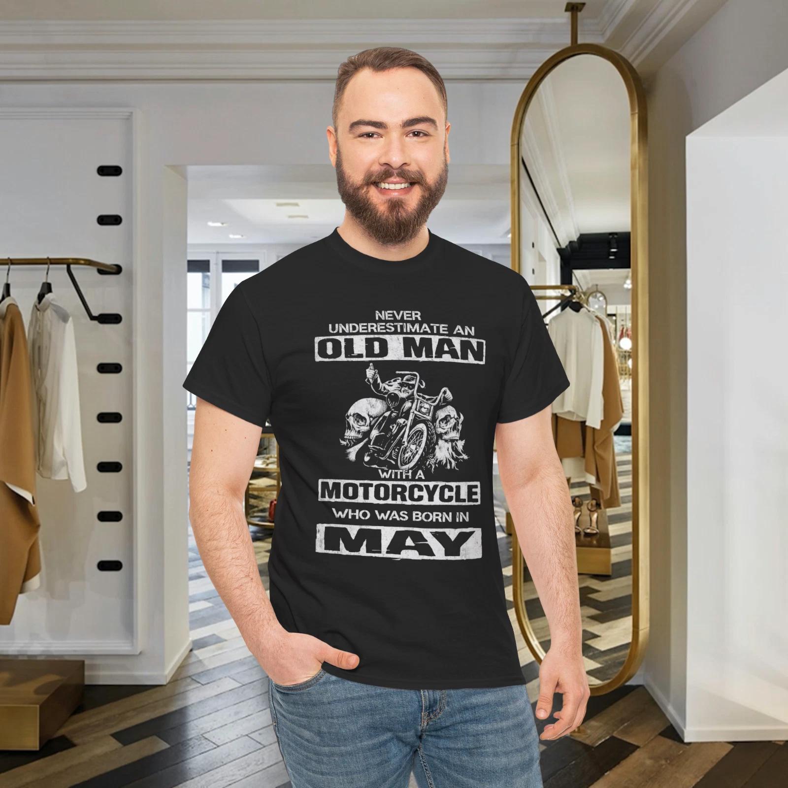 Never Underestimate An Old Man With A Motorcycle T-Shirt S