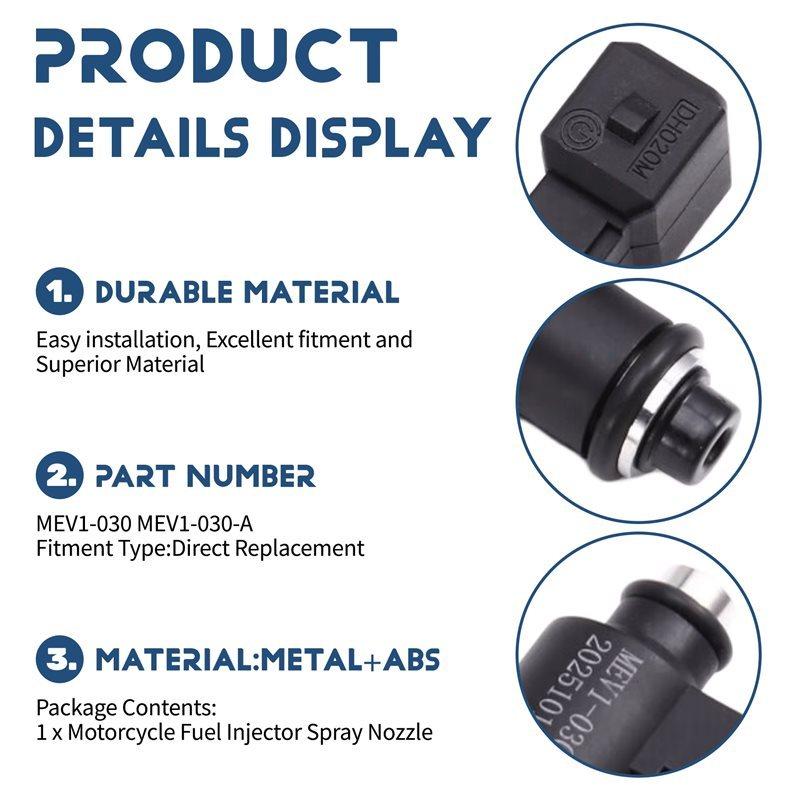 Motorcycle Fuel Injector One Hole 50CC MEV1-030 MEV1-030-A Spray Nozzle Motorbike Accessory