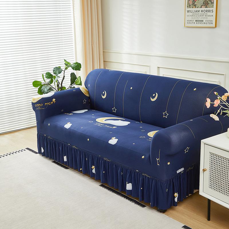 Elastic Sofa Cover All-Inclusive Cover Nordic Style Sofa Cover Non-Slip Fabric Skirt Sofa Cover