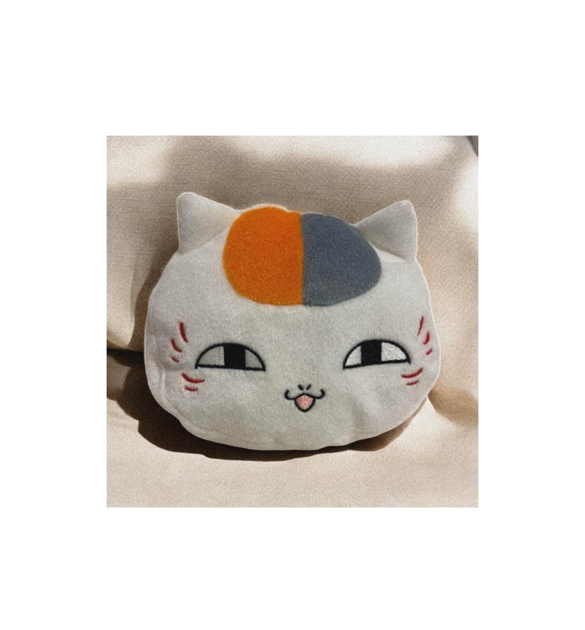 

Nyanko Sensei Face Plush Pouch, Approx. 16cm, Official Cute Merchandise (Open Mouth)