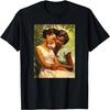 Subtle Lesbian Cute 50s Vintage Femme Sapphic Gay WLW Pride T-Shirt,100% Cotton