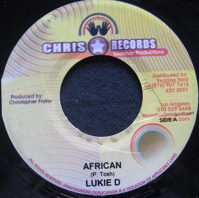 7inch Record LUKIE D - African NONE Chris Records 2007 Jamaica Reggae, Ska & Dub Used