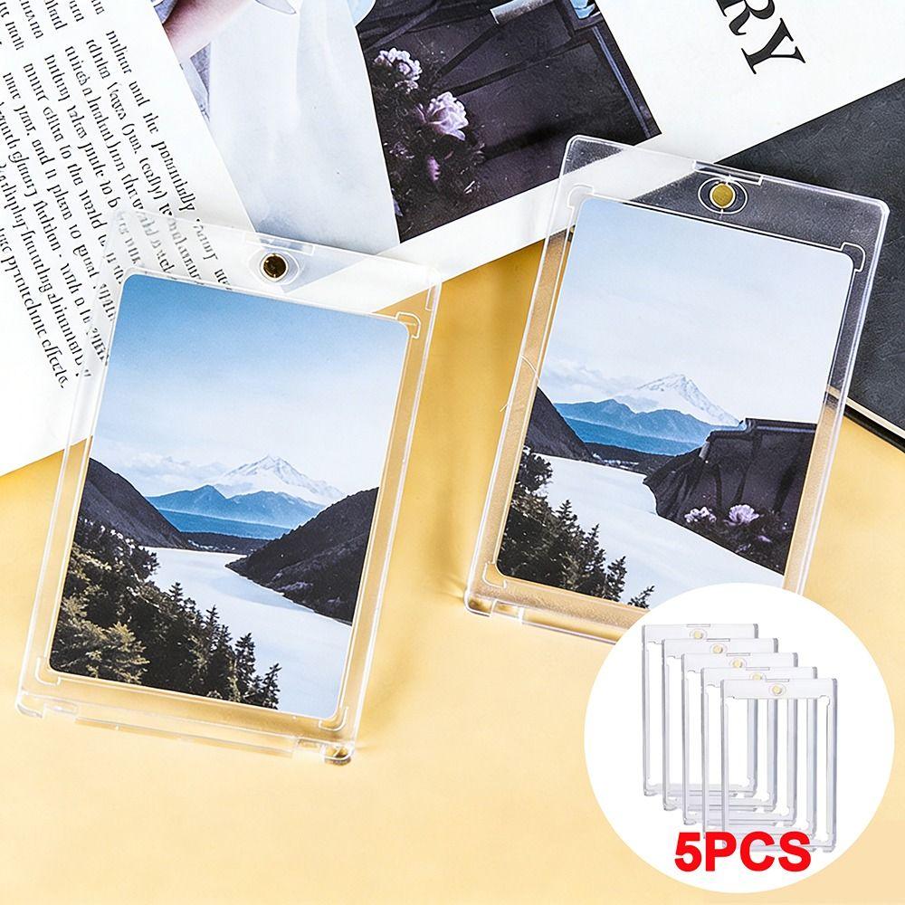 5Pcs Hard Plastic Material Idol Photo Cards Protector  Players Collection