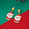 Fashion Christmas Asymmetrical Drop Earrings for Women Santa Claus Bells Snowman Xmas Tree Boots Hat Earring Girls Party Jewelry