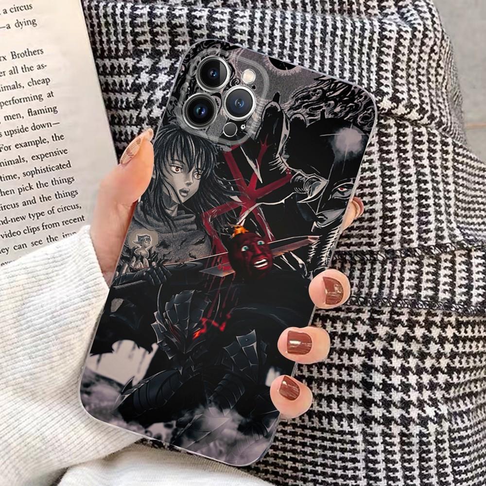 Berserk Comics Anime Phone Case for iPhone 15 8 7 6 6S Plus X SE 2020 XR XS 14 11 12 13 Mini Pro Max Mobile Case