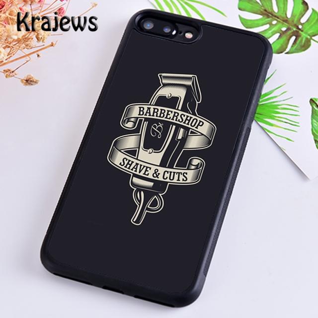 Krajews Barber Funny Vintage Classic Barber Retro Phone Case For iPhone 16 15 SE2020 14 7 8 Plus 11 12 13 Pro Max Fundas