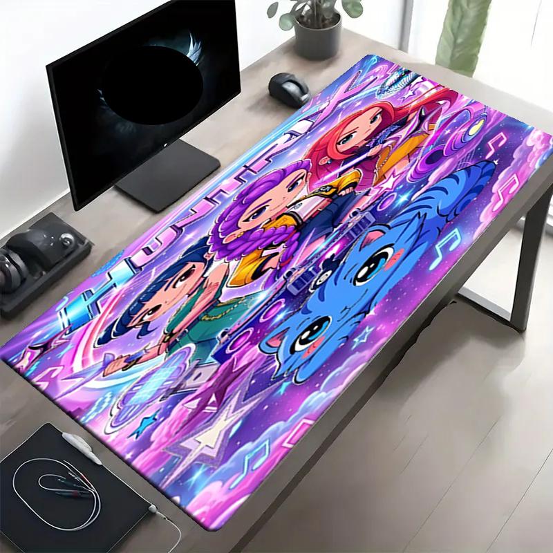 Podložka pod myš s potiskem KPop lovců démonů, protiskluzová podložka na plochu pro klávesnici, pro PC, notebook, hraní her, práci, denní použití, skvělý festivalový překvapivý dárek