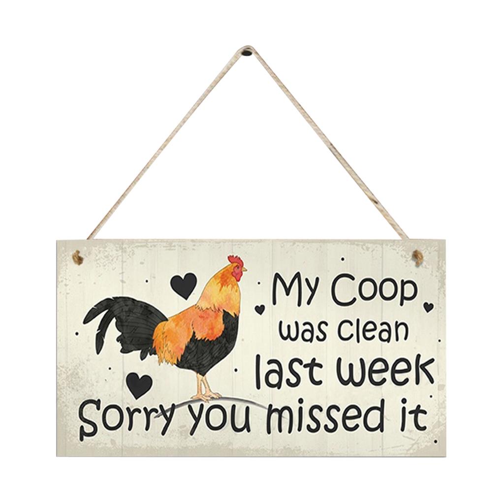 

Знак курятника Винтажные винтажные подвесные тарелки Садовые таблички Настенный декор Домашнее украшение Аксессуары для фермы для наружного заднего двора no.2