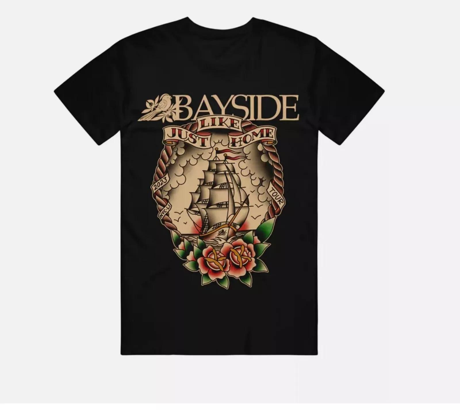 Bayside band black Unisex T-shirt short sleeve All sizes S