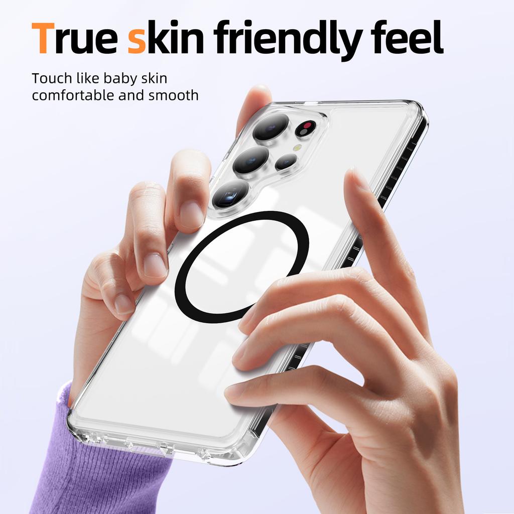 Anti-Drop Transparent Magnetic Case for Samsung Galaxy S26 Ultra S25 FE S24 S23 Plus S 26 25 Anti-Yellow Phone Cover