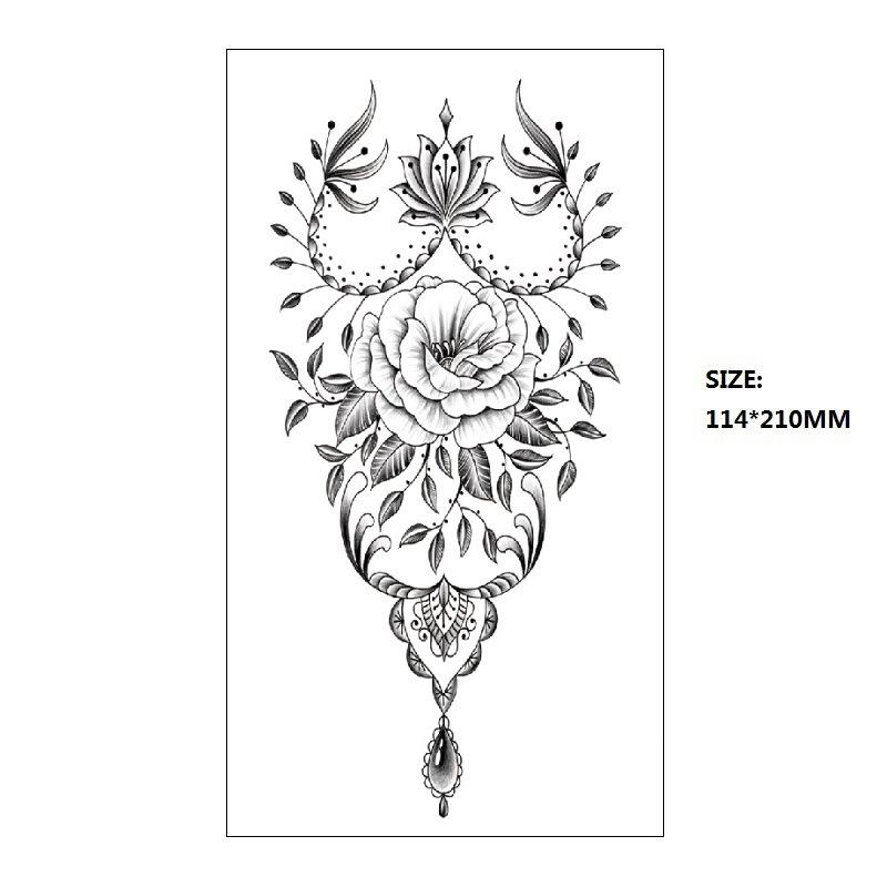 Bohemian Geometric Shape Water Transfer Small Full Arm Back Sexy Simulation Tattoo Sticker