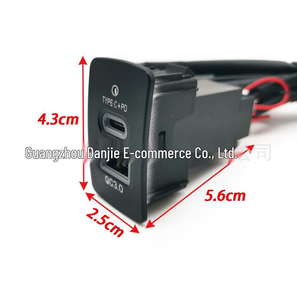 Honda CR-V 2009-2016 QC3.0 + Type-C Car Charger Plug with Cable
