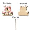 Yousheng Easter Wooden Hanging Sign, House Shape Tulip Flower Welcome Door Sign for Spring, Holiday, Indoor, Outdoor, Home, Porch, Front Door
