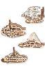 Ugears Ships Wooden Toy 3D Puzzle 70035 U-Fidget - Build-It-Yourself