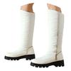 Comfortable Warm Down Fabric Thick Boots High Boots With Thick Heels Long Boots Solid Color Large Size Women's Thigh High Boots