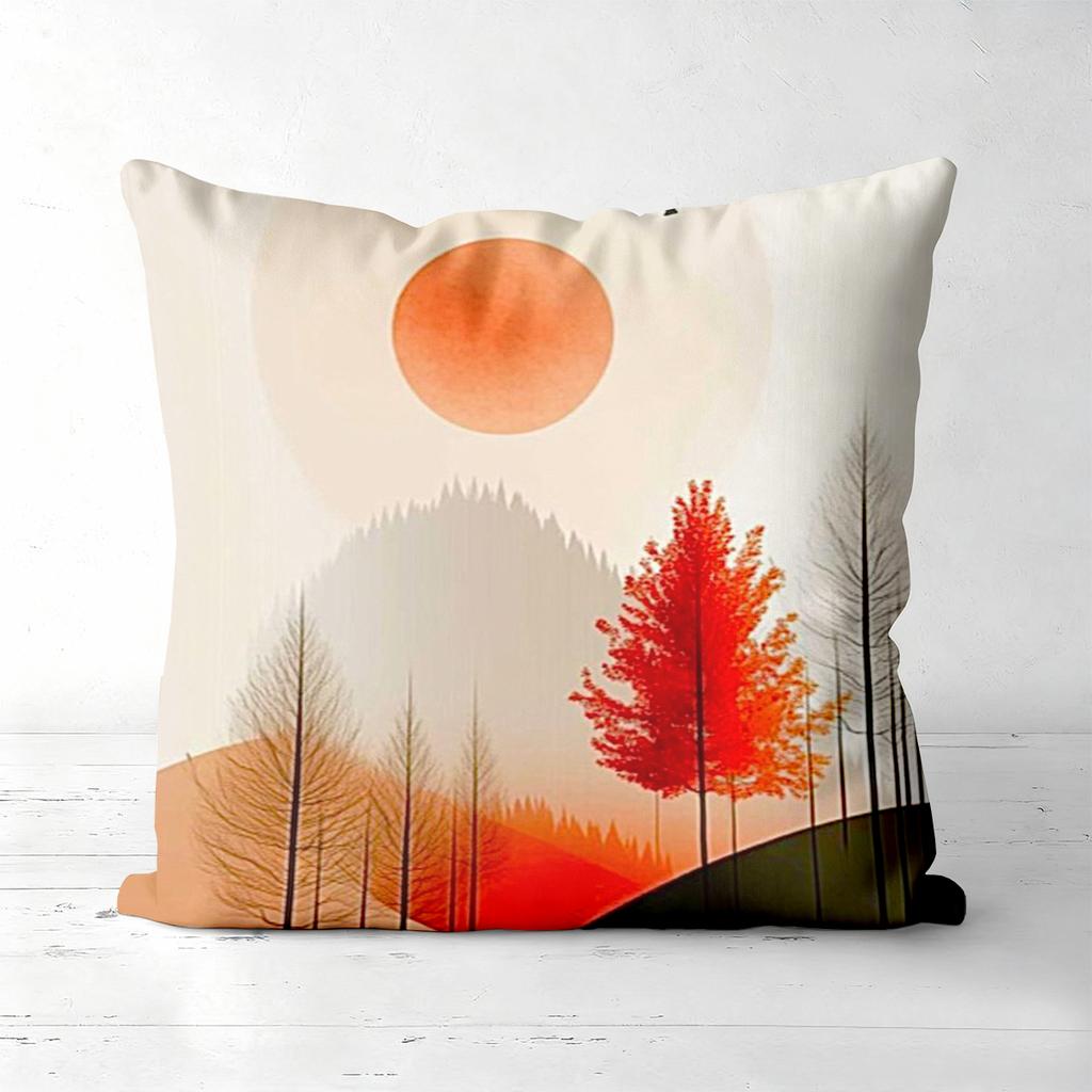 Autumn Landscape Pillow Covers Stylish Home Decor Polyester pillowcase, sofa decorative cushion cov Headboard Pillow