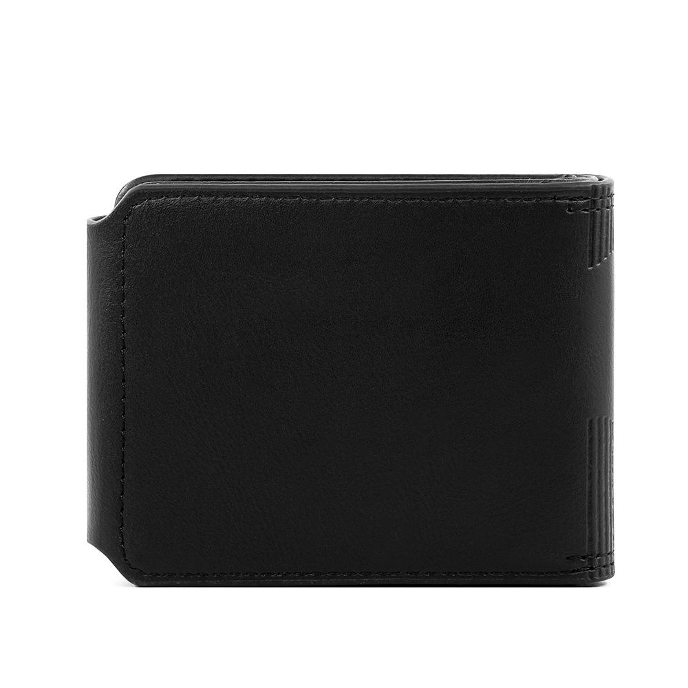 New Men's Embossed Bifold Wallet with Magnetic Buckle, Large Capacity and Multi-Card Slots