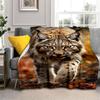 1PC Cute Cat, Cartoon Blanket, All Season Lightweight Home Office Outdoor Nap Multifunctional Blanket