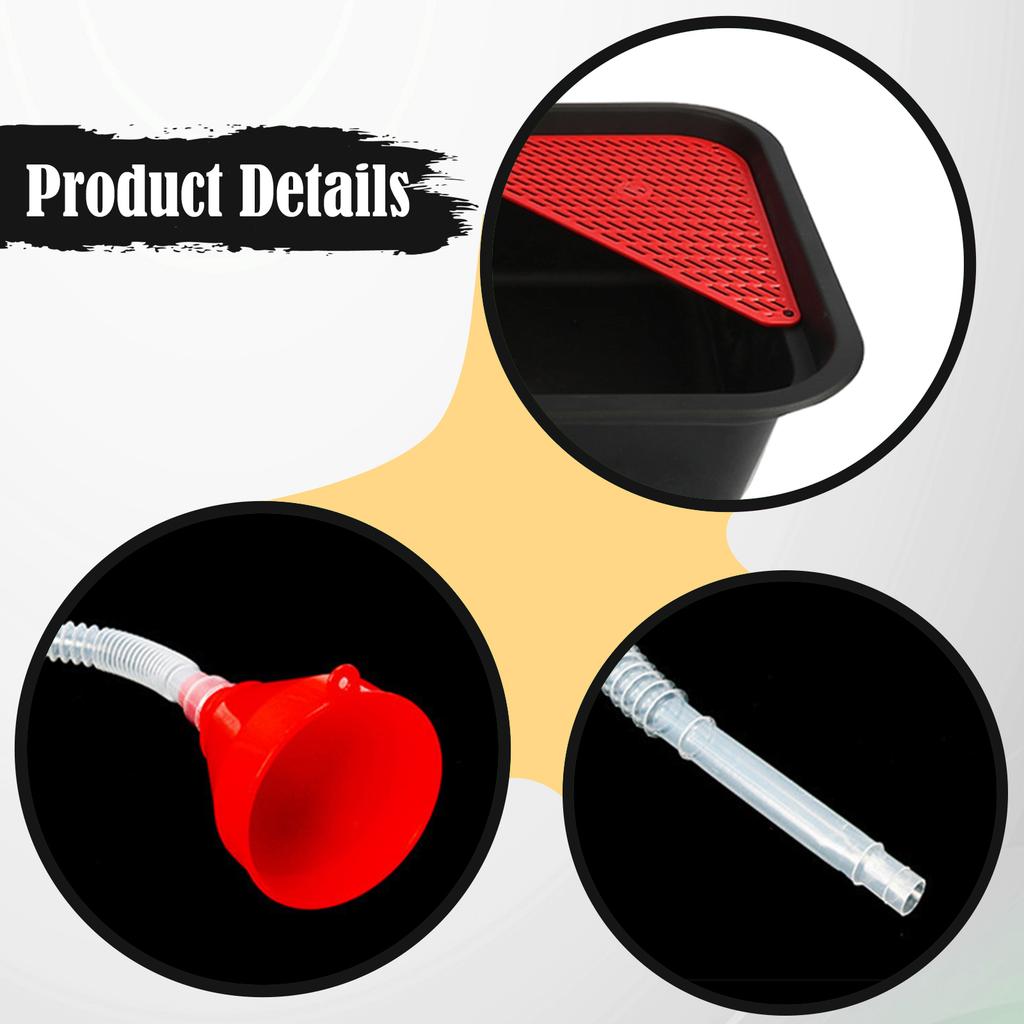 1 Set Car Oil Drain Pan 9L Oil Collection Tray Collecting Leaking Fluids During Repairs Easy Use for Automotive Workshop Garage