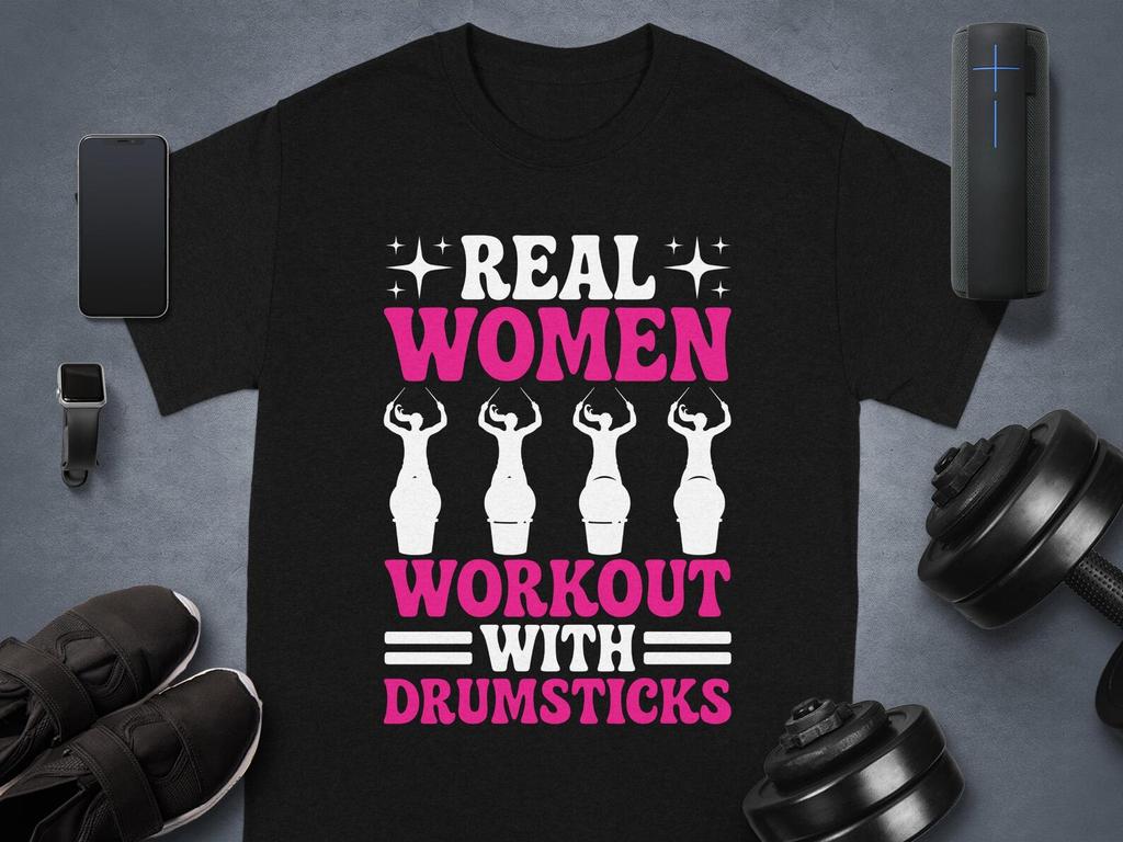 Funny Cardio Drumming Shirt: Workout Music Tee, Fitness Gift