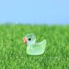 5pcs Yellow Duck Ornament Miniature Figures Tiny Duck Resin Handicraft Micro Landscape Decoration