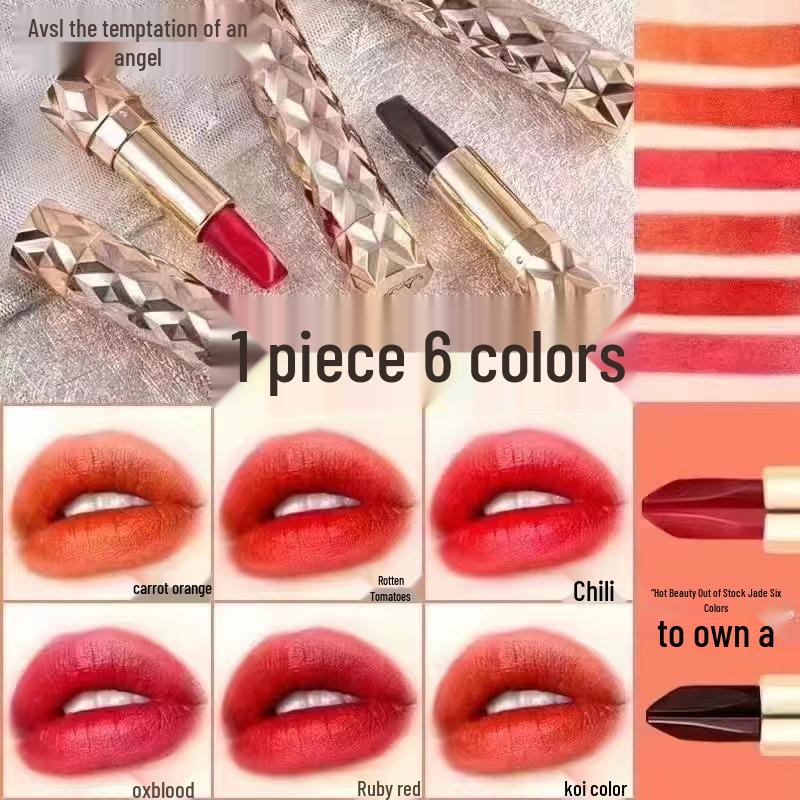 AGAG Magic Queen Doppel-Tube Matter Samt-Lippenstift: 6 Langanhaltende Farben, einschließlich Rotten Tomato.