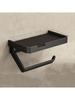 Toilet Paper Holder, Adhesive or Screw Wall-mounted Paper Roll Holder, Multi-functional Bathroom Storage Distributor