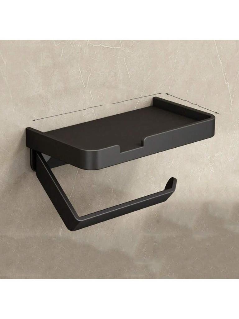 Toilet Paper Holder, Adhesive or Screw Wall-mounted Paper Roll Holder, Multi-functional Bathroom Storage Distributor