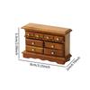 1/12 Dollhouse Wooden Miniature Bedroom Bedside Table Storage Drawer Cabinet Model Doll House Bedroom Decor House Ornament