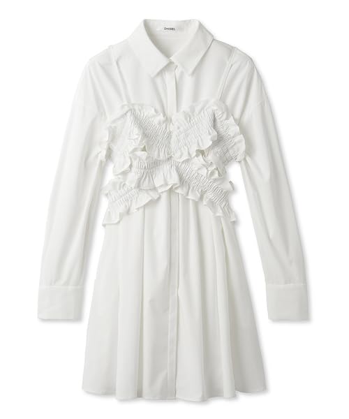 

Snidel Women s White Bustier and Shirt Tunic Set SWFB241128