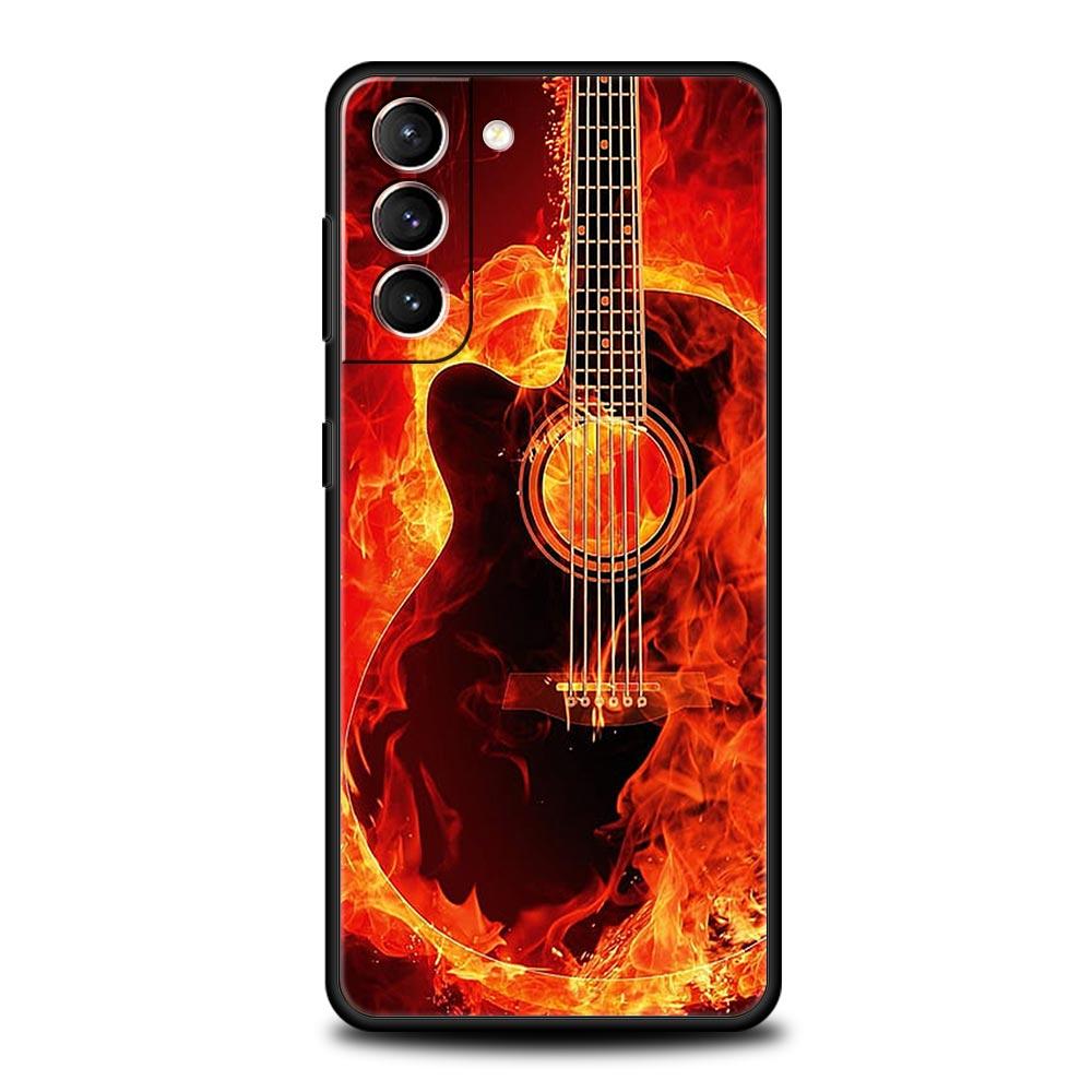 

Guitar Strings Music Guitares Instrument Phone Case For Samsung S24 S23 S22 Ultra S20 S21 FE 5G S10 S9 Plus S10E S8 S7 Cover Samsung S7