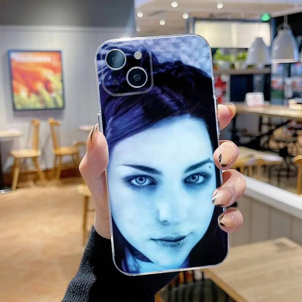 

Amy Lee Evanescence Phone Case For iPhone 16,15,14,13,12,11 Pro,Max,Plus,X,XS,XR,SE,Mini Transparent Silicone Soft iPhone12
