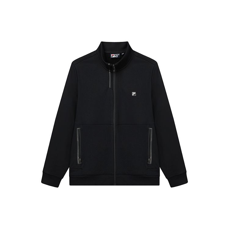

FILA Fleece Knit Stand Collar Jacket Men Jacket Black F11M147508F-BK M