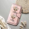 Highland Cow Print Wallet Portable Leather Card Holder Funny Fashion Purse