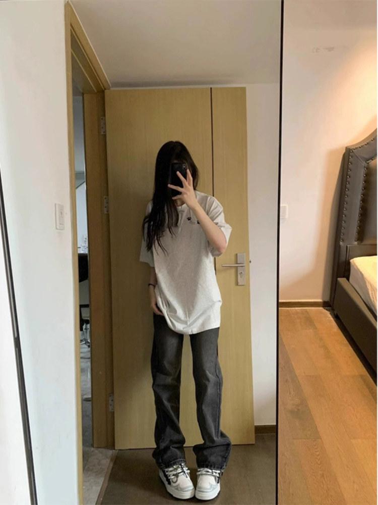 T-shirt Oversize Manches Courtes Streetwear Américain Grande Taille pour Femme - Tendance Été Coupe Ample
