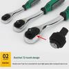 1Pcs 1/2 1/4 3/8 Flying Wrenches 24/72 Tooth Quick Ratchet Wrench Two-Way Socket Wrench Repair Tools For For Vehicle Bicycle