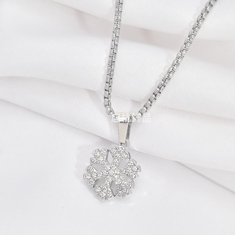 

Ожерелье-снежинка с бриллиантами, мужское и женское, премиальное, универсальное, бриллиантовый кулон, длинная цепочка для свитера