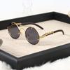 Fashionable Metal Round Frame Sunglasses Unisex UV400 Ultraviolet Proof Eye Protection Shades Glasses Stylish