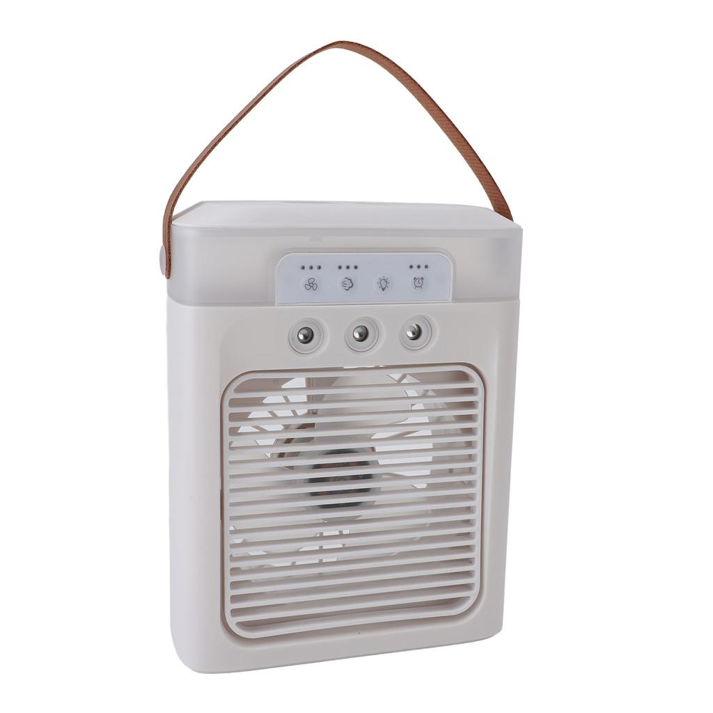 Tragbarer Vernebelungsventilator 400ml Wassertank USB Schreibtisch ätherisches Öl Aromatherapie Luftkühlventilator für Büro Schlafzimmer Weiß