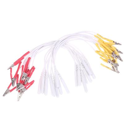 10 pièces Câble filaire à pince crocodile pour TENS/EMS, accessoires d'électrode pour Acupuncture électronique Hwato Sdz-II, câbles type broche 2 mm