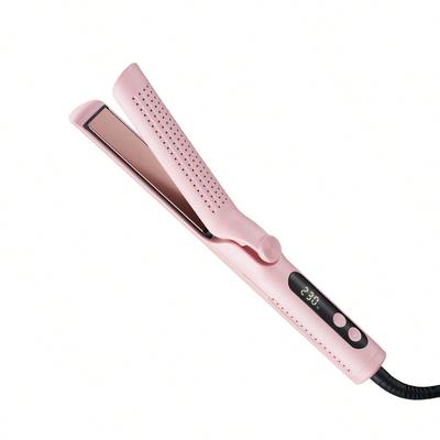 2-In-1 Hair Straightener & Curler With Cooling Vents, Adjustable Temperature Digital Flat Iron For Home Use