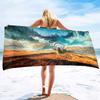 Tuschemalerei Druckserie Meeresurlaub Strandtuch Schwimmbad Badetuch Mikrofaser Sporttuch